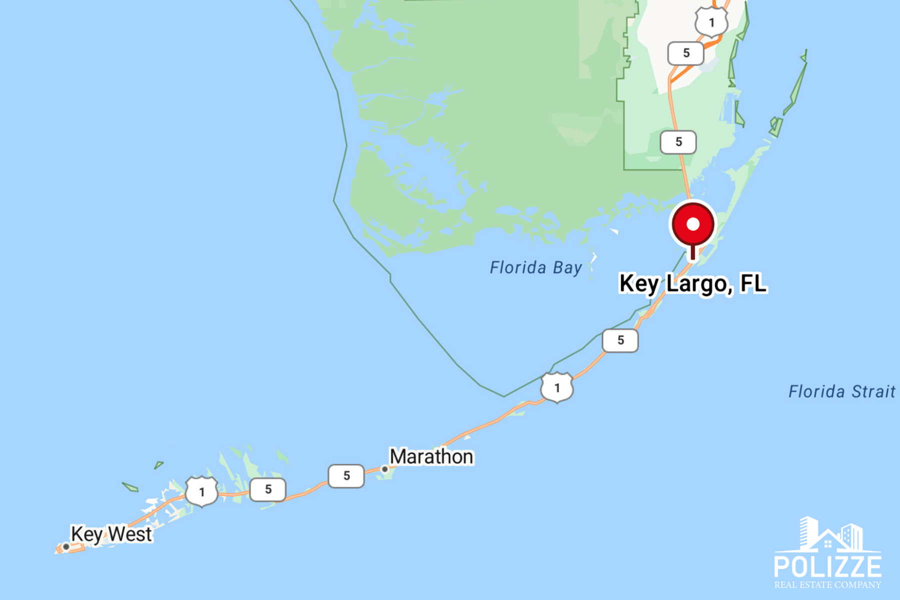 Key Largo on the map