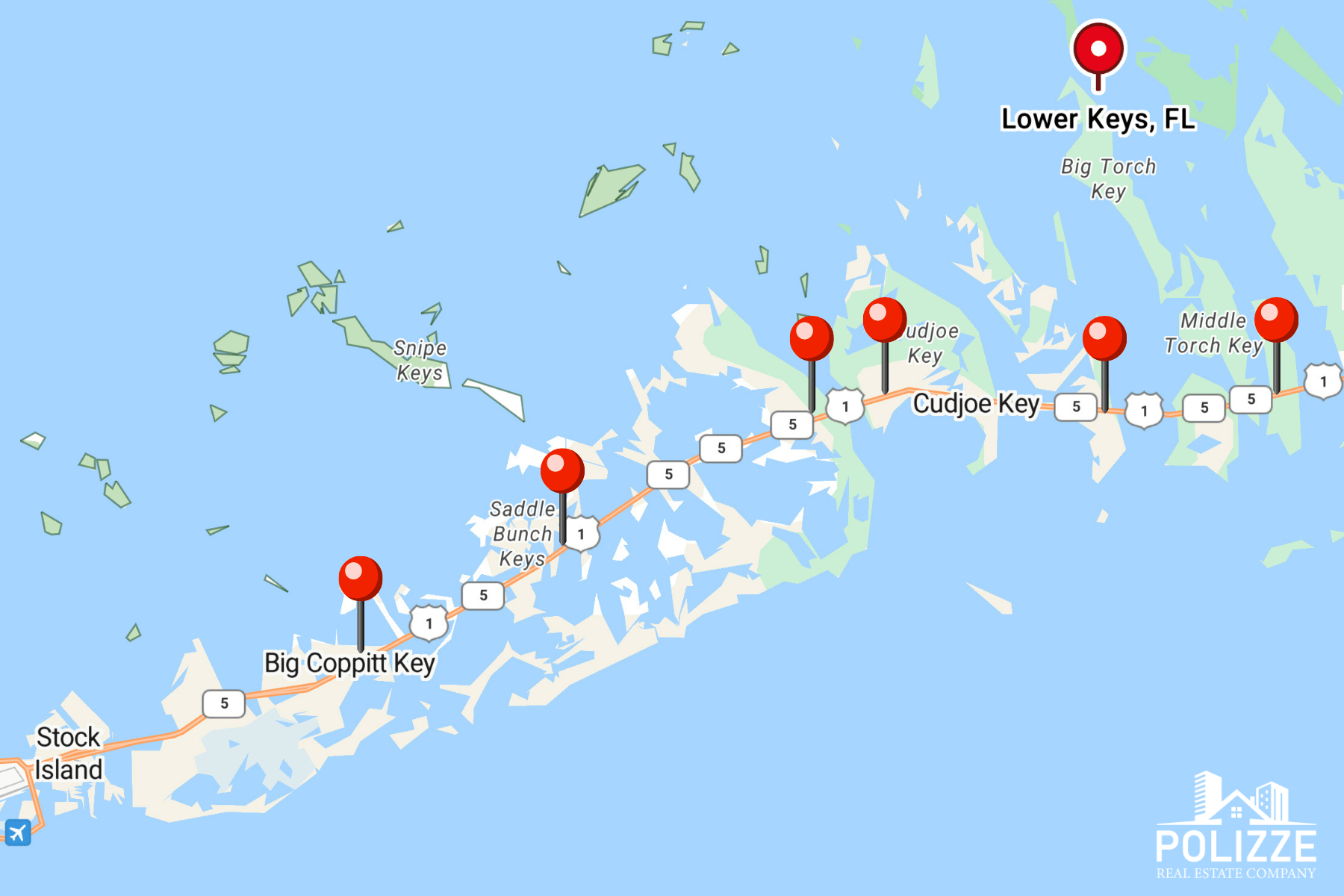 Lower Keys on the map
